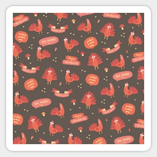 Thanksgiving pattern. Sticker